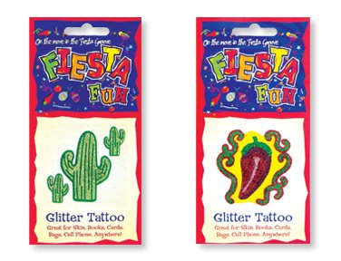 Childrens Toyshop  Toys : FIESTA FUN Glitter Tattoo