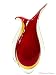 Ruby Red Sommerso Art Glass Fused Hand Blown Vase