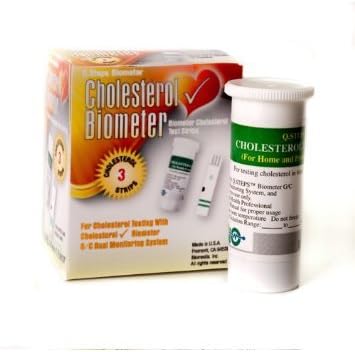 Cholesterol BioMeter Test Strips (box contains 1 vial and 3 test strips.)