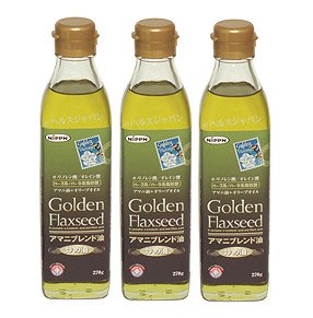 アマニブレンド油２７０ｇ:加熱調理に使えるようになった！＊ニップン