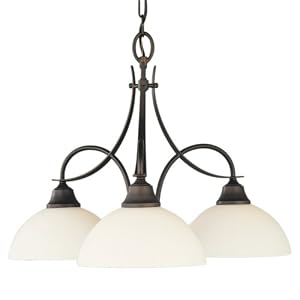Murray Feiss F1885 3ORB Boulevard Three-Light Small Chandelier, Oil Rubbed Bronze with... by Murray Feiss