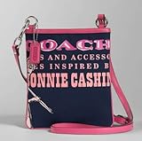 IMAGE OF Coach Bonnie Nova Girly Print Swingpack Crossbody Messenger Bag 42605 Navy Pink