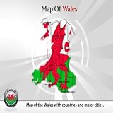 Map of Wales Powerpoint Template - Map of Wales Powerpoint Background Slides