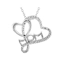 Mom Heart Pendant w/Chain
