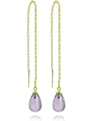 10K Yellow Gold Amethyst Briolate Gemstone, Birthstone of Febuary