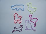 Animal Assorted Rubber Band Bracelets 24 Pack. Contains, Cat, Duck, Ostrich, Turtle, Dog, Rhinoceros, and Deer. . Variety of colors, red, blue, yellow, lilac, purple and hot pink