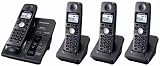 Panasonic KX-TG6054B 5.8 GHz FHSS Expandable Digital Cordless Phone System with 4 Handsets