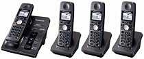 Panasonic KX-TG6054B 5.8 GHz FHSS Expandable Digital Cordless Phone System with 4 Handsets