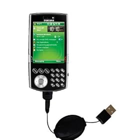 Retractable USB Cable for the Samsung SCH-i760 with Power Hot Sync and Charge capabilities - Gomadic Brand w/ TipExchange Technology