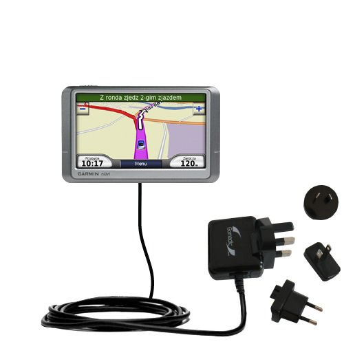International Wall Home AC Charger for the Garmin Nuvi 250 250W 250WT - uses Gomadic TipExchange Technology