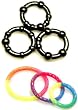 Super Stretchy Erection Maker Silicone Black and Multi-Color Cock Ring 3 Pack