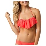 41rGV3j8TiL. SL160  ONeill Womens Solid Ruffle Top Bandeau Bikini Top