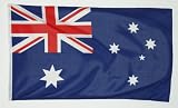 Fahne AUSTRALIEN Flagge, Grösse: ca. 90x150 cm, Ordentliche Stoffqualität - KEINE hauchdünne Ware - Stoffgewicht ca. 100 gr/m2 - Reissfest - Indoor / Outdor - ideal als Hissflagge Hissfahne für den Garten Schrebergarten oder zur Deko - KEIN VERSAND an Packstationen