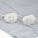 Wedding Favors Silver Oval Cuff Links