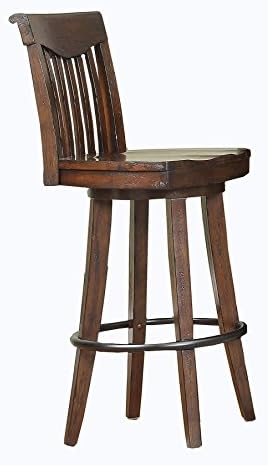 East Coast Innovators Pair of Gettysburg Barstools, 30-Inch,Dark Distressed