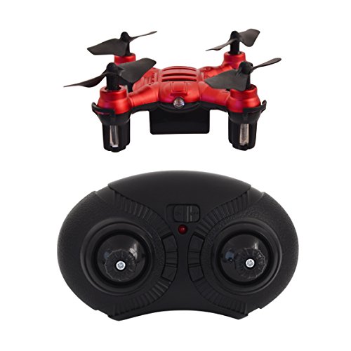 Hover-Way 6 Axis 2.4 GHZ Aerial Micro Drone with Built In Battery- Pocket Size Red