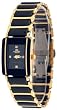Oniss Women's Caprice Collection Black Ceramic Watch with Gold Trim Model ON-294-LG1