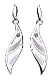 Image of Kit Heath Sterling Silver 50B4AM/LS Ladies Amethyst Lavender Shell, Drop Earrings