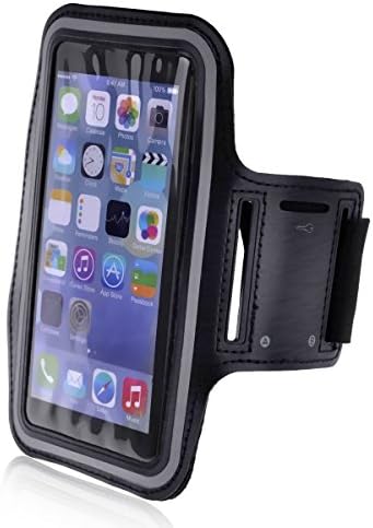 Apple Iphone 6 Plus Armband + Key Holder 5.5 Inch for Running, By Primary Trades with a Reflective Security Strip, Water Resistant, Clear Cover, Adjustable Velcro - Protect Your Investment Now!