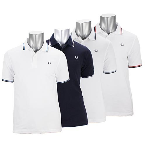 Fred Perry Men's Polo in Navy.White