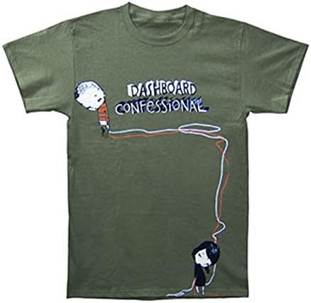 Dashboard Confessional Men's Sulking Boy Slim Fit T-shirt Medium Green