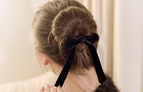 Vastm 2pcs set Magic Foam Sponge Donut Twister Ponytail Bun Maker (Black)