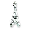 Sterling Silver Eiffel Tower Pendant with 20 Inch Chain