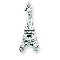 Sterling Silver Eiffel Tower Pendant with 20 Inch Chain
