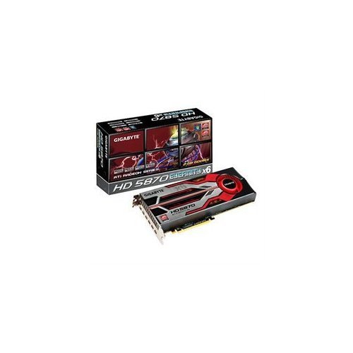 Gigabyte Radeon HD 5870-2 GB DDR5 256B PCIE2.1 DVI/HDMI/DP VideoCard GV-R5876P-2GD-B - Retail
