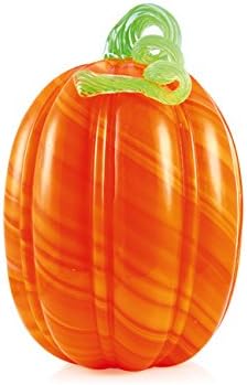 Global Village Orange Swirl Pumpkin Tall King Size 10"