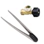 D&B Stainless Steel BBQ Tong With Built in LED Flashlight + GasWatch Propane Level Indicator and Safety Gauge