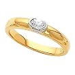 14K Two-Tone Gold Diamond Solitaire Ring - 0.25 Ct.