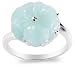  : STERLING SILVER OCEAN AVENTURINE FLOWER RING
