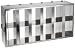 Argos R9696A Stainless Steel Upright Microtiter Plate Freezer Rack with Locking Rod for 96 and 384 Well Microtiter Plates, 22