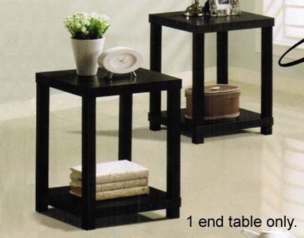 End Table with Bottom Black Finish