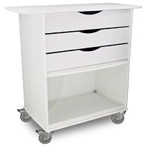 TrippNT 51801 High Density Polyethylene/ABS Core EW Extra Wide Storage Lab Cart with 3" Rubber Caster, 36" Width x 34-1/2" Height x 17-5/8" Depth