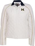 Michigan Wolverines -Women's- White Quilted Jacket