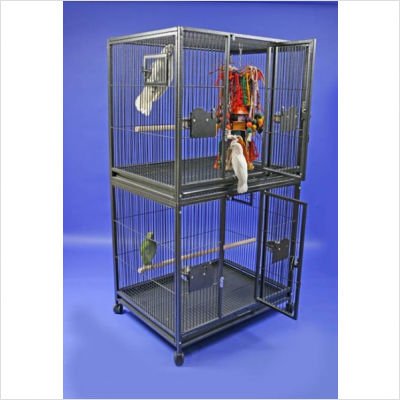 Stainless Steel Double Stack Bird Cage