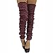 Luxury Divas Slouchy Thigh High Knit Dance Leg Warmers