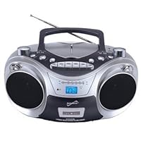 Supersonic SC-709 Portable MP3/CD Player with Cassette Recorder, AM/FM Radio & USB Input