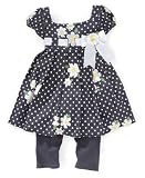 Sweet Heart Rose Baby Girl Flower Dress & Leggings