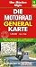 Motorrad Generalkarte Deutschland Ulm, München, Allgäu 1:200 000