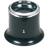 Loupe Eyeglass Magnifier Lens Jeweler Magnifier + Ring