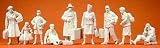Preiser 64014 Post-War Era Unpainted Figures (9 Figures)