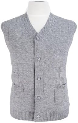 Maglierie Di Perugia MDP IU 206 GG Grey Button Down V-neck Cashmere/Silk Sweater