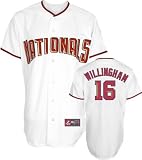 Josh Willingham Youth Jersey: 2009 Majestic Home White Replica #16 Washington Nationals Jersey - Small (8)