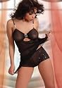 Transparentes Dessous Set, Größe L/XL, Farbe schwarz