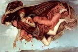 Art Print, Night and Sleep by Evelyn de Morgan, Final Size: 40 in X 26.75 in