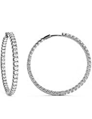 CleverEves 18Kt White Gold Earrings Hoop