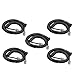 SINCODA 5 Pack 6Ft Modular Coiled Telephone Handset Cord for telephone/Handset black Curly Cord